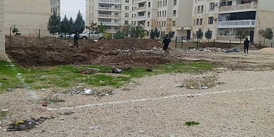 Nusaybin’de kazılan bina temelinde roket mermisi sanılan cisim çıktı