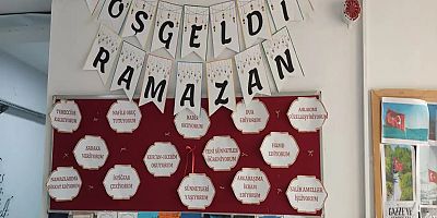 Okullarda Ramazan coşkusu: Panolar hazırlandı, etkinlikler başladı