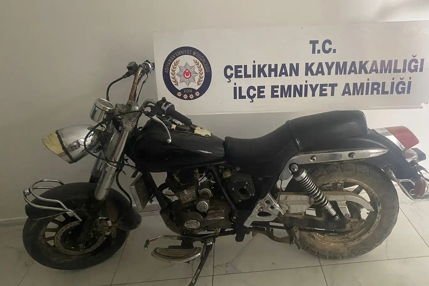 Şanlıurfa'da çalınan motosiklet Adıyaman'da bulundu