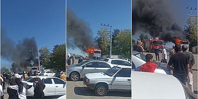 Şanlıurfa'da yolcu otobüsü alevlere teslim oldu