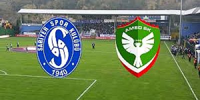 Sarıyerspor – Amedspor İlk 11 leri