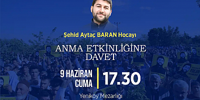 Şehid Aytaç Baran Hoca mezarı başında anılacak