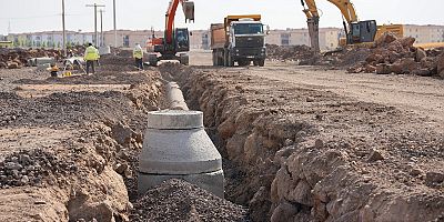 Şehir Hastanesi çevresindeki 5 caddeye 4 bin metrelik yağmur suyu hattı