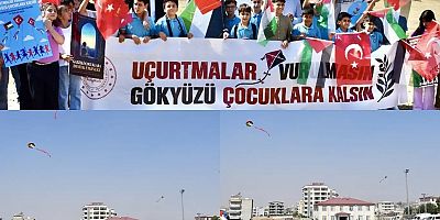 Siirt’te gökyüzüne barış mesajı: Uçurtmalar Gazze’deki çocuklar için uçuruldu