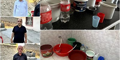 Silvan'da 2 aydır suları akmayan Konak Mahallesi sakinleri taşıma su ile ihtiyacını karşılıyor