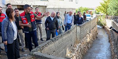 Silvan’da sağanak sonrası inceleme: Ekiplerin çalışmaları sürüyor