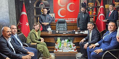 Suna Kepolu Ataman’dan MHP Diyarbakır İl Başkanı Hasan Özcoşkun’a hayırlı olsun ziyareti