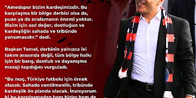 Van Spor Kulübü Başkanı Erol TEMEL'E Dostluk Mesajı verdi.