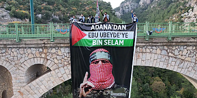 Varda Köprüsünde Ebu Ubeyde posteri açıldı