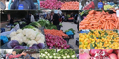 Vitamin deposu kışlık meyve ve sebzeler tezgahlardaki yerini aldı