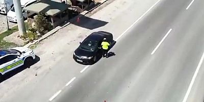 Yılın ilk 4 ayında havadan yapılan denetimlerde 37 binden fazla araca işlem yapıldı