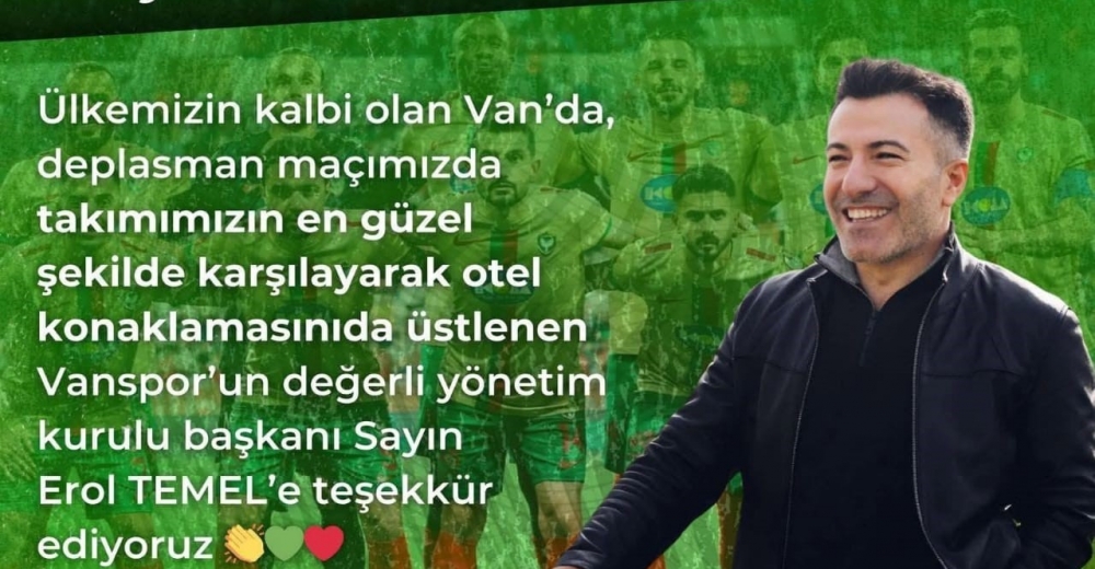 VANSPOR Başkanına Teşekkürler