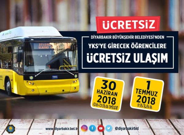 YKS’YE GİRECEK ÖĞRENCİLERE ÜCRETSİZ ULAŞIM